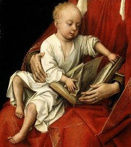 Rogier_van_der_Weyden_-_Virgin_and_Child_(Durán_Madonna)_-_Prado_P02722_(Detail)